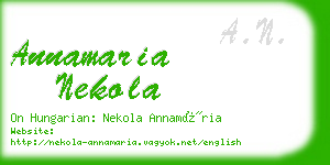 annamaria nekola business card